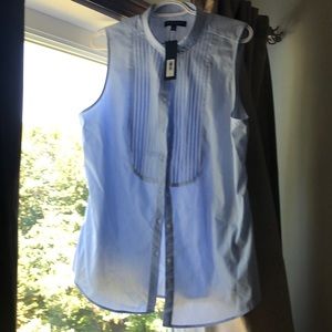 Banana republic sleeveless blouse light blue
